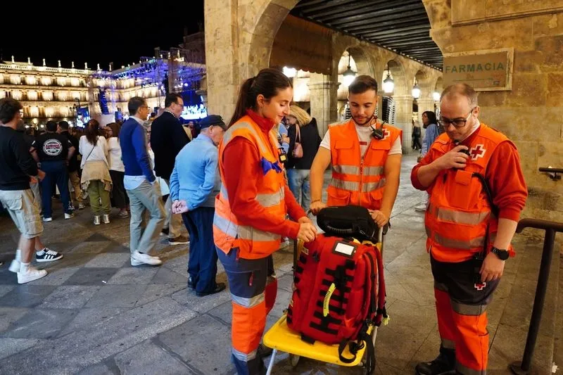Una de las intervenciones de Cruz Roja Salamanca en las Fiestas de la ciudad charra. Foto: Cruz Roja Salamanca