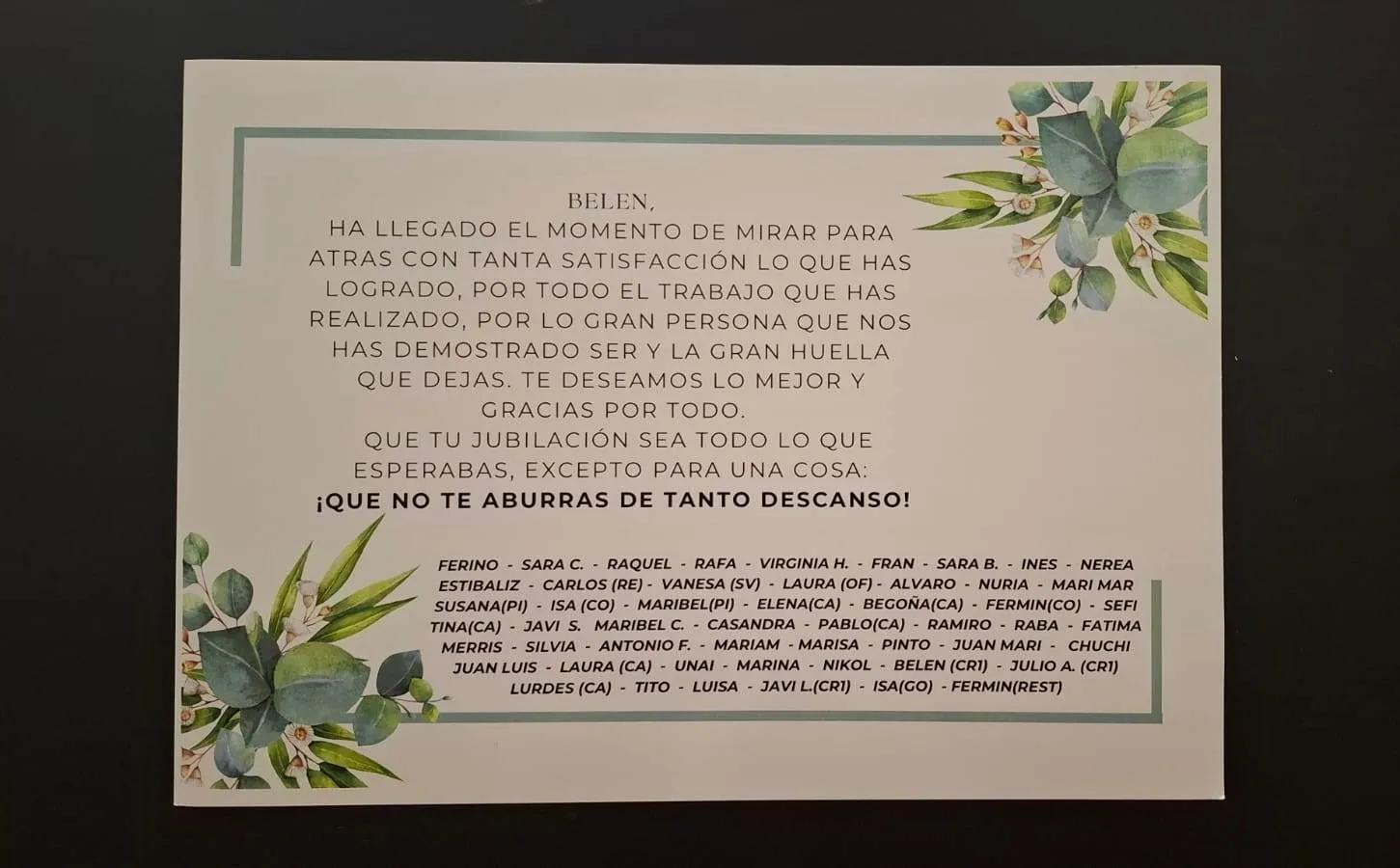 Foto 7 - Bel&eacute;n G&oacute;mez celebra su jubilaci&oacute;n junto a la que ha sido su familia laboral