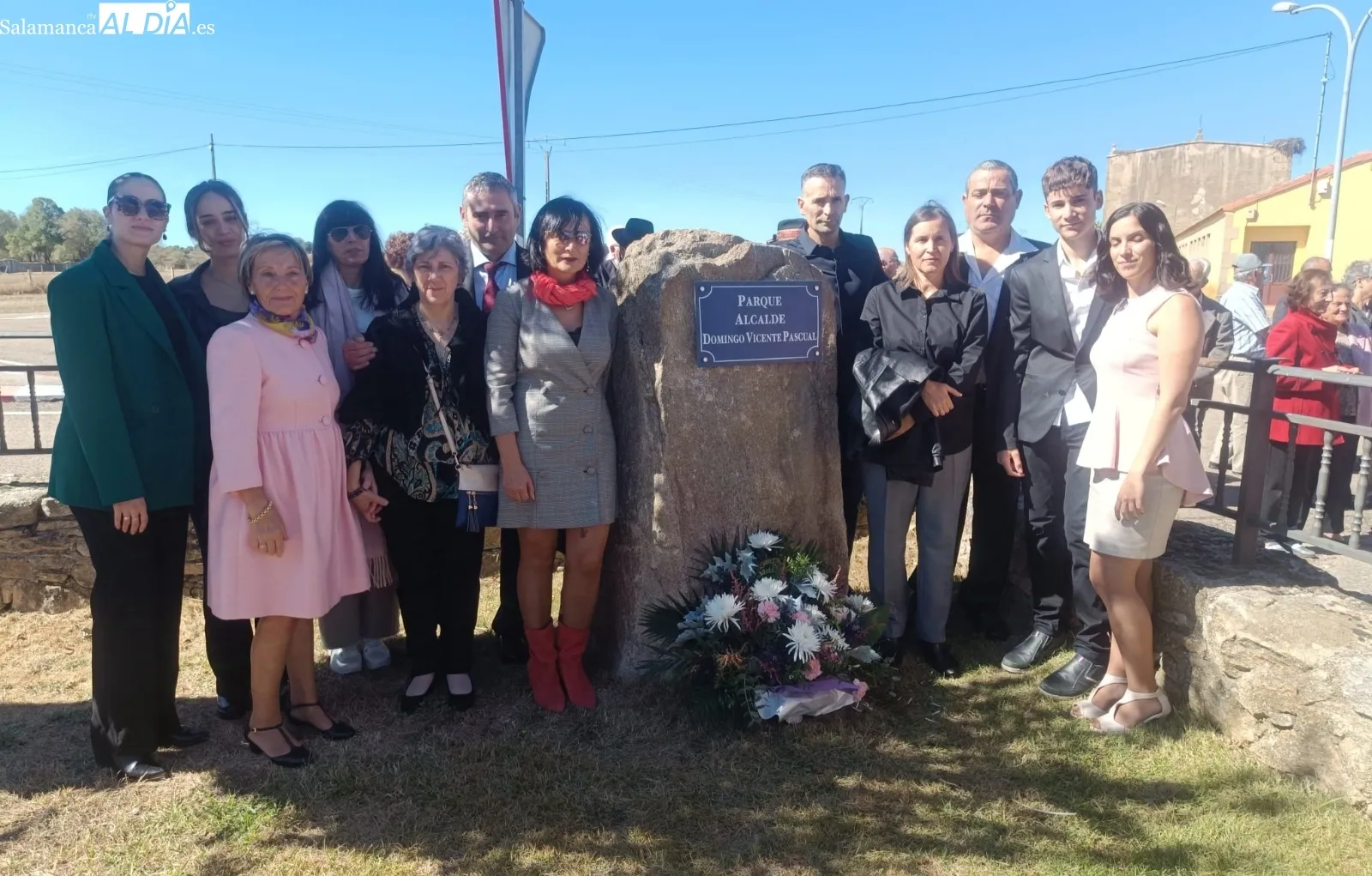 Familia del exalcalde homenajeado, Domingo Vicente Pascual 