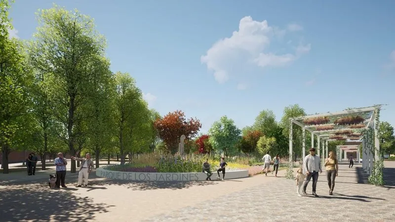 Recreación del nuevo parque Los Jardines que se realizará en Peñaranda de Bracamonte