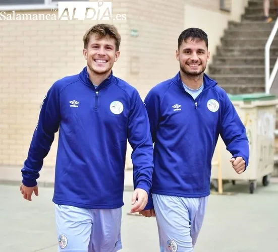 Mikel Córdoba y Joan Castaño ya son uno más en los entrenamientos del SALAMANCA UDS | FOTOS: SALAMANCArtv AL DÍA  