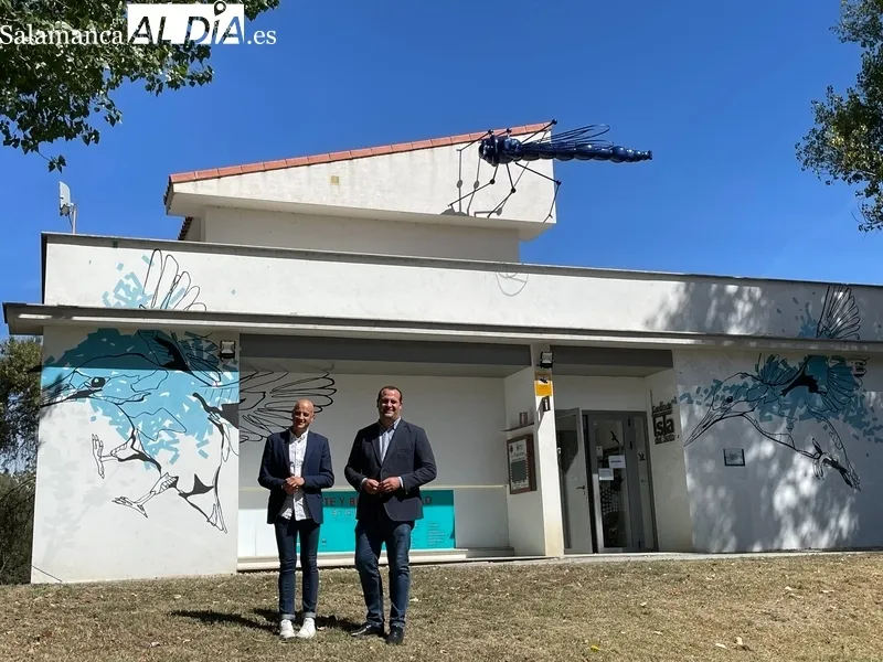 David Mingo y Juan Carlos en la inauguración de 'Los Bichos del Soto'. Fotos. Miguel González
