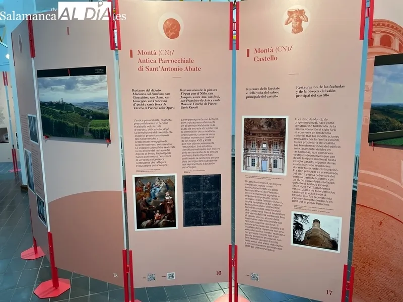 La exposición itinerante De los Alpes al Monferrato - Arte y Cultura del Piamonte Meridional llega a la Escuela de Arte de Salamanca. Fotos de Miguel González