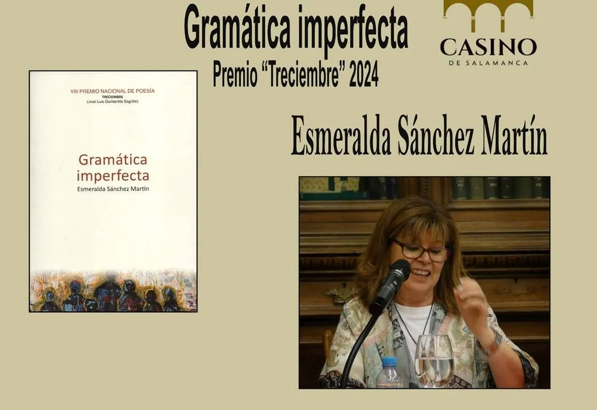 Martes, 5 de noviembre. A las 20:00 h. (2º piso) Presentación del libro, “Gramática imperfecta”. Premio “Treciembre” 2024