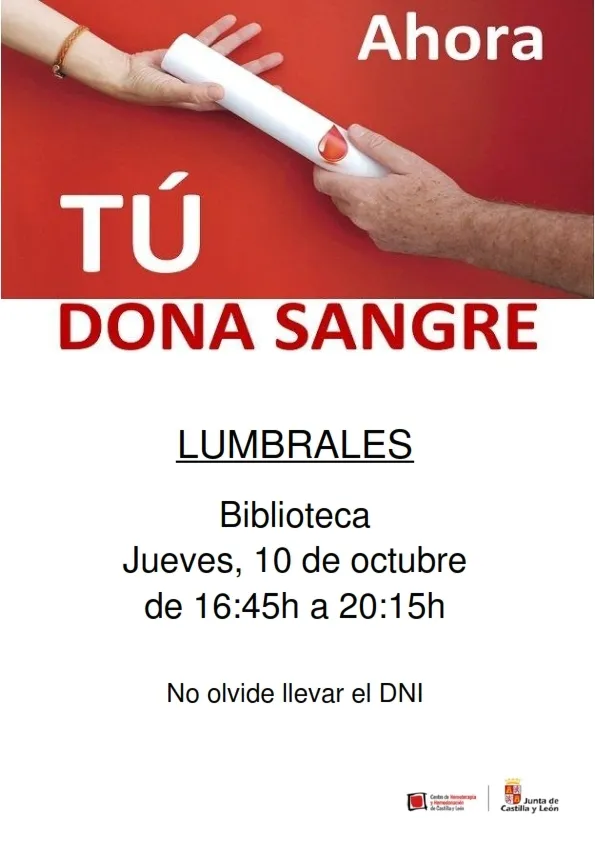 Foto 2 - La Unidad de Hemoterapia regresa el mi&eacute;rcoles a Lumbrales y llama a la poblaci&oacute;n a donar sangre