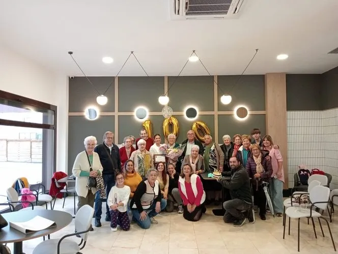 Pura, vecina de Castellanos de Moriscos en la celebración de sus 100 años 