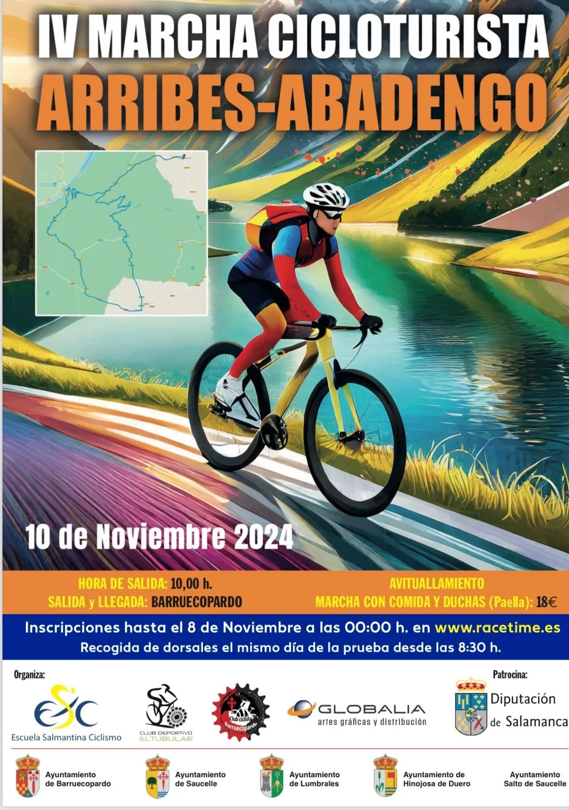 Cartel de la IV Marcha cicloturista Arribes-Abadengo / FOTO: VÍCTOR JIMÉNEZ