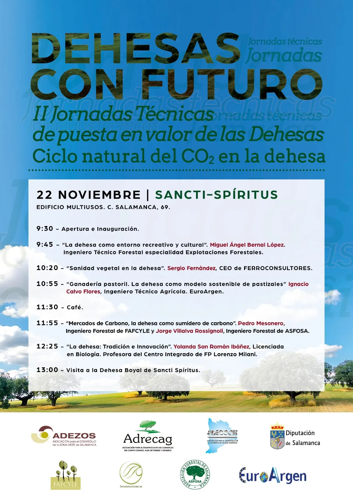 Cartel de la jornada dehesas con futuro que se celebrará en Sancti-Spiritus 