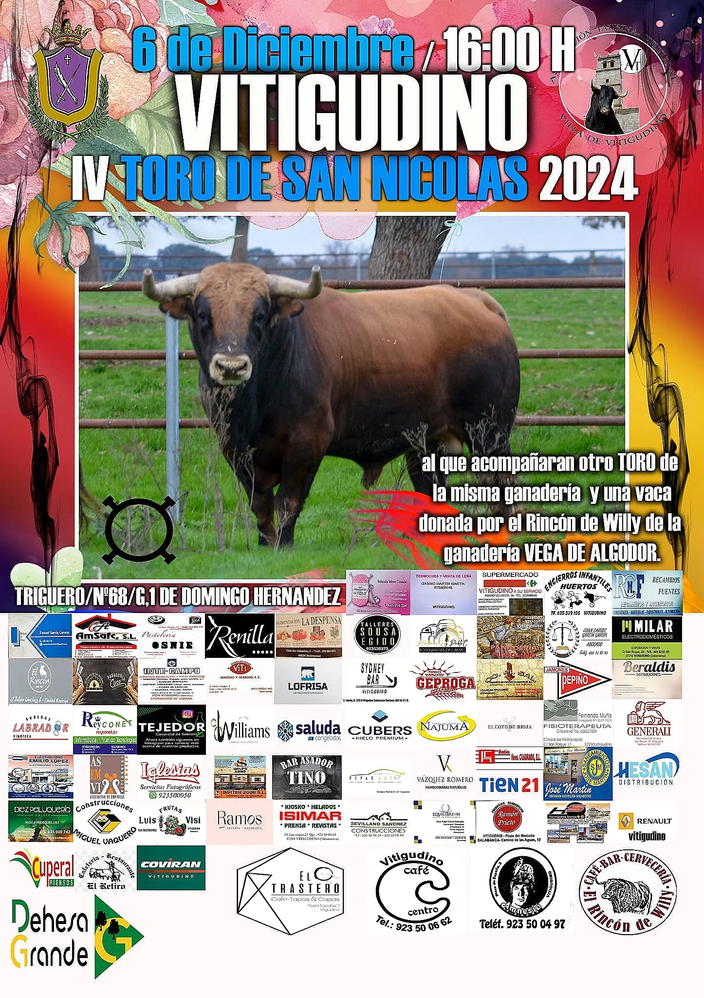 Cartel del IV Toro de San Nicolás en Vitigudino