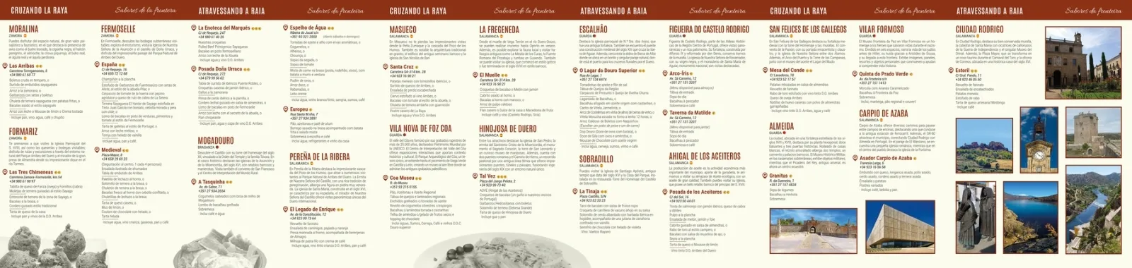 Folleto de las jornadas gastronómicas 'Cruzando la Raya. Sabores de Frontera'  / JCyL