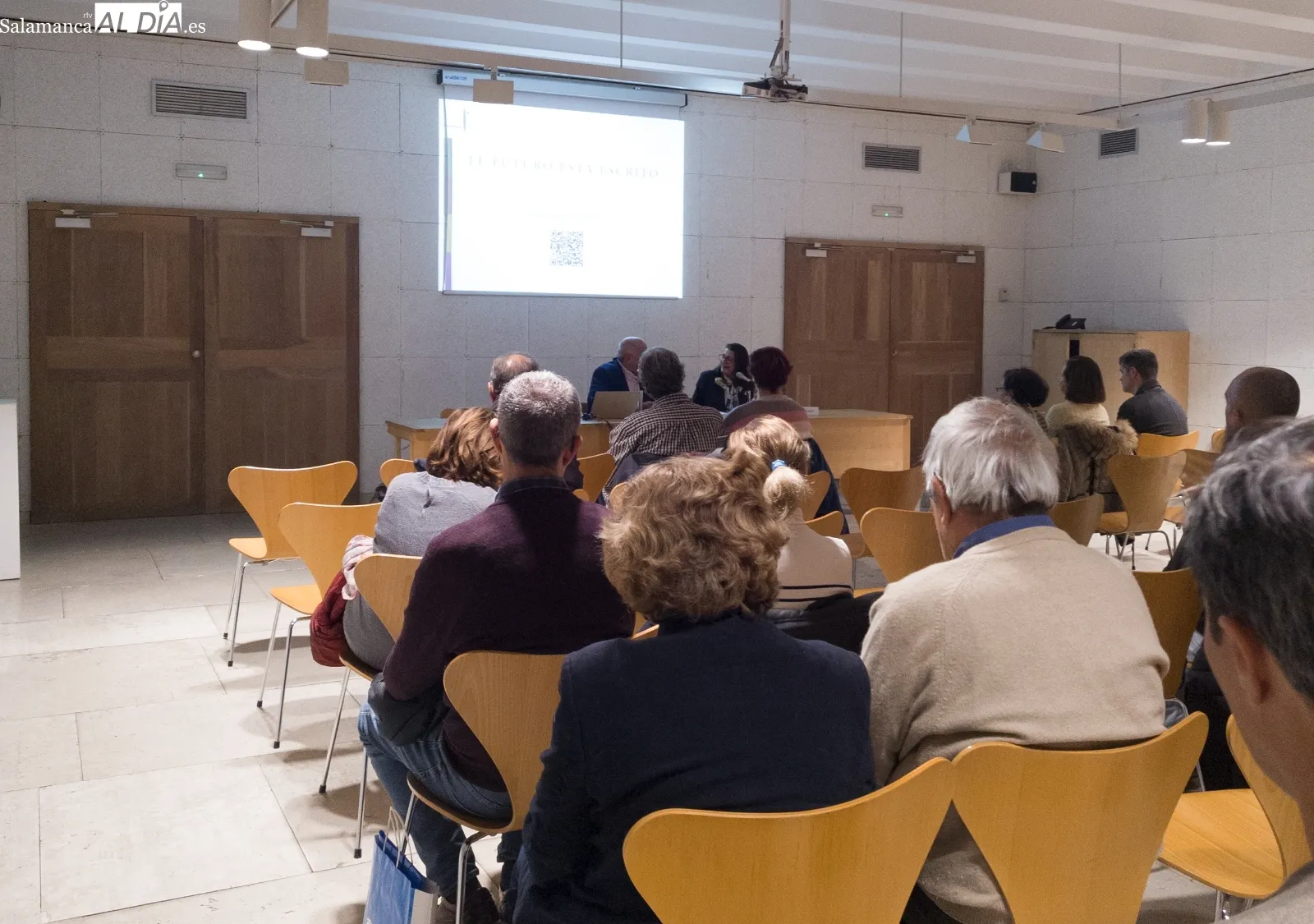 Conferencia de José Ignacio García en la Casa de las Conchas. Foto de Carmen Borrego