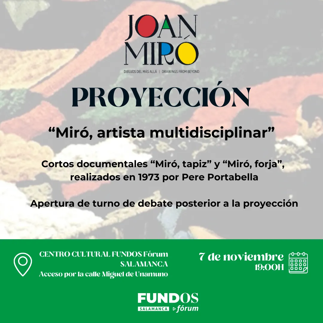 Exposición ‘Joan Miró. Dibujos del más allá’ en el Centro Cultural FUNDOS Fórum Salamanca.