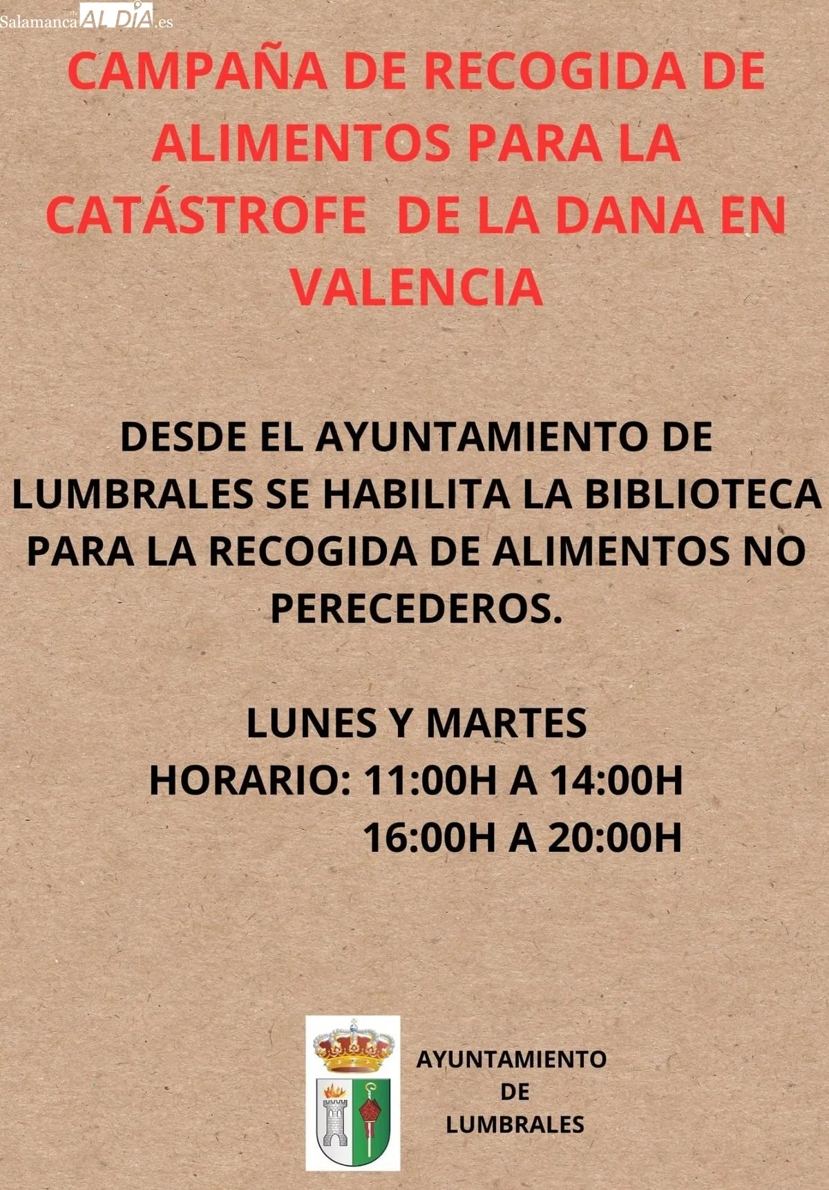 La biblioteca municipal es el lugar de recogida de los productos