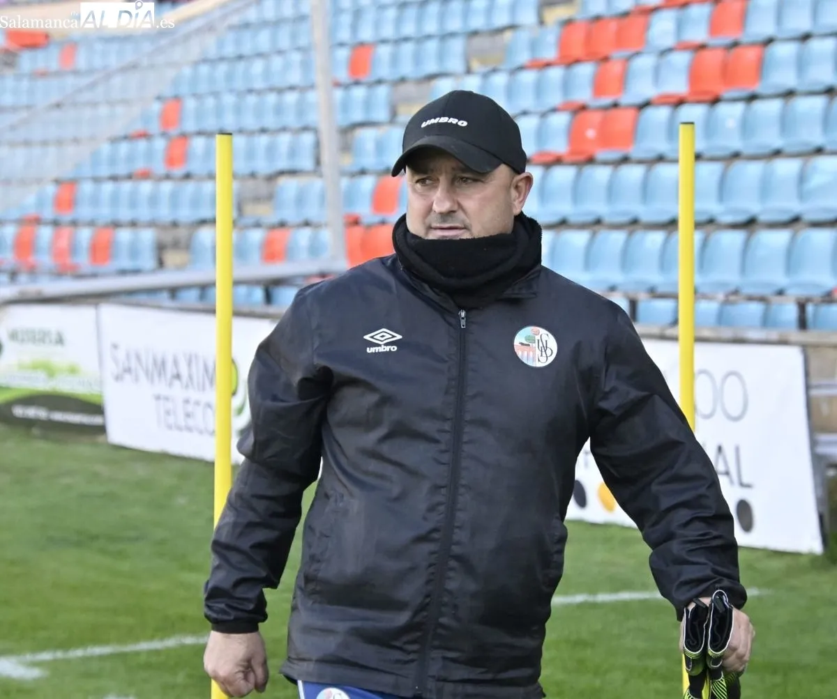 Entrenamiento del Salamanca UDS realizado este martes en el estadio Helmántico