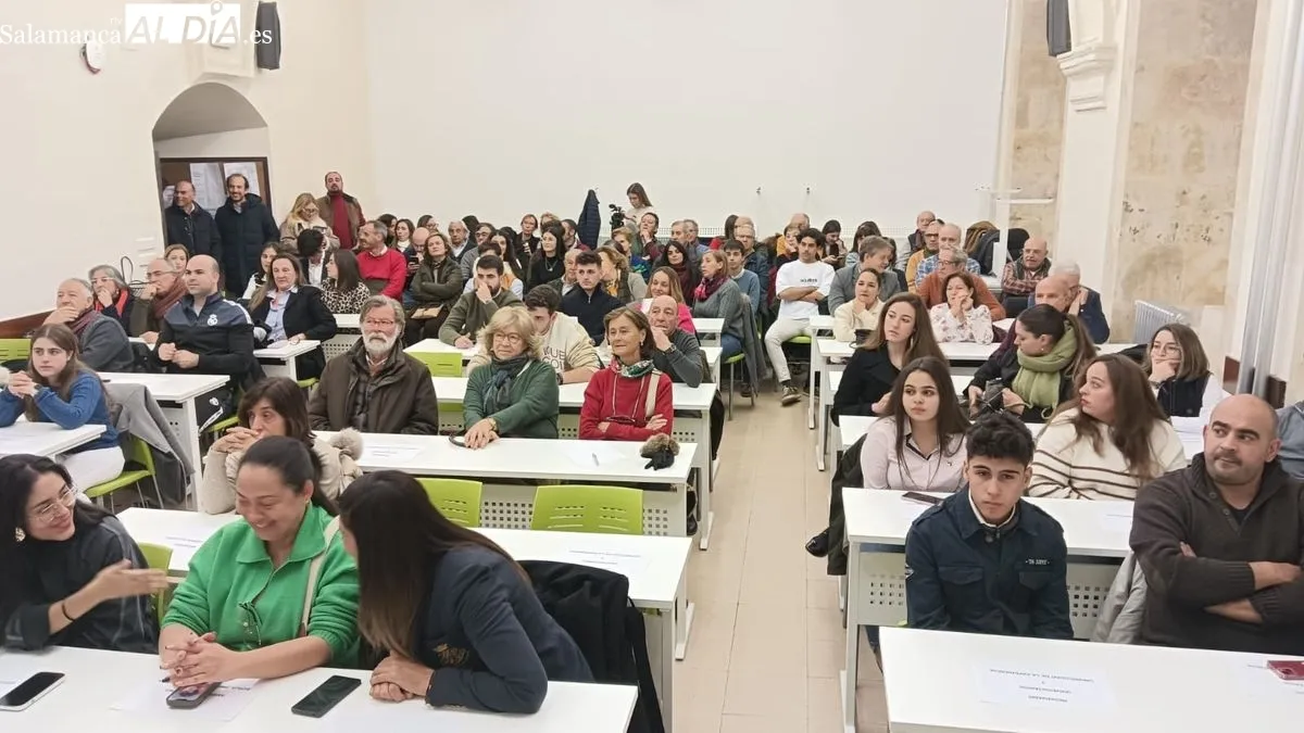Borja Jiménez y Domingo Delgado de la Cámara, en la charla en la Universidad Pontificia