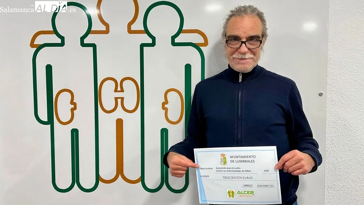 Foto 2 - Las asociaciones AECC, ALCER y AFA de Salamanca reciben las donaciones de los vecinos de Lumbrales
