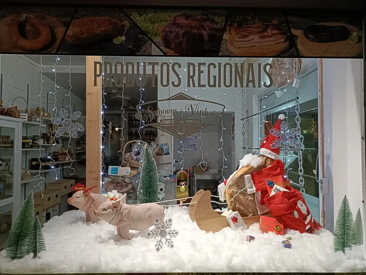 Escaparate navideño en Bragança (Portugal) 