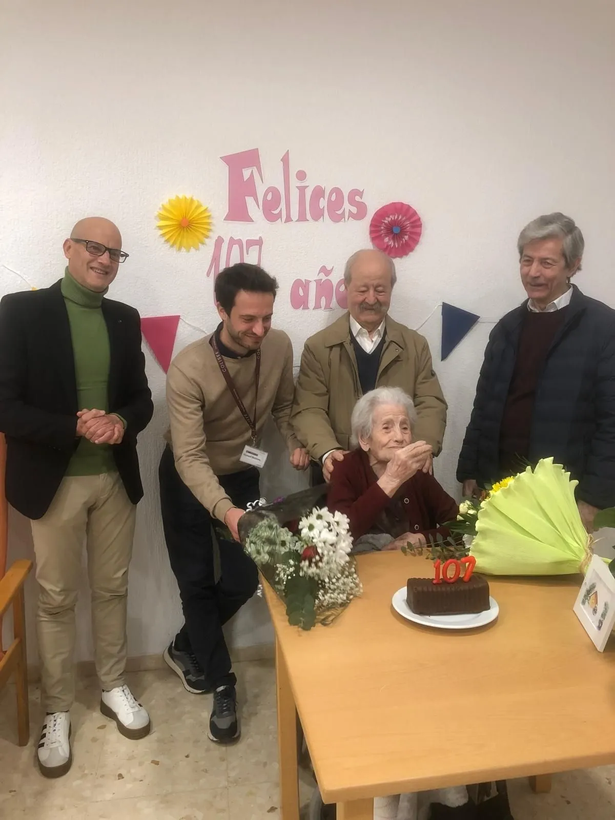 María Agustina Vicente celebra su 107 cumpleaños en la residencia de Santa Marta