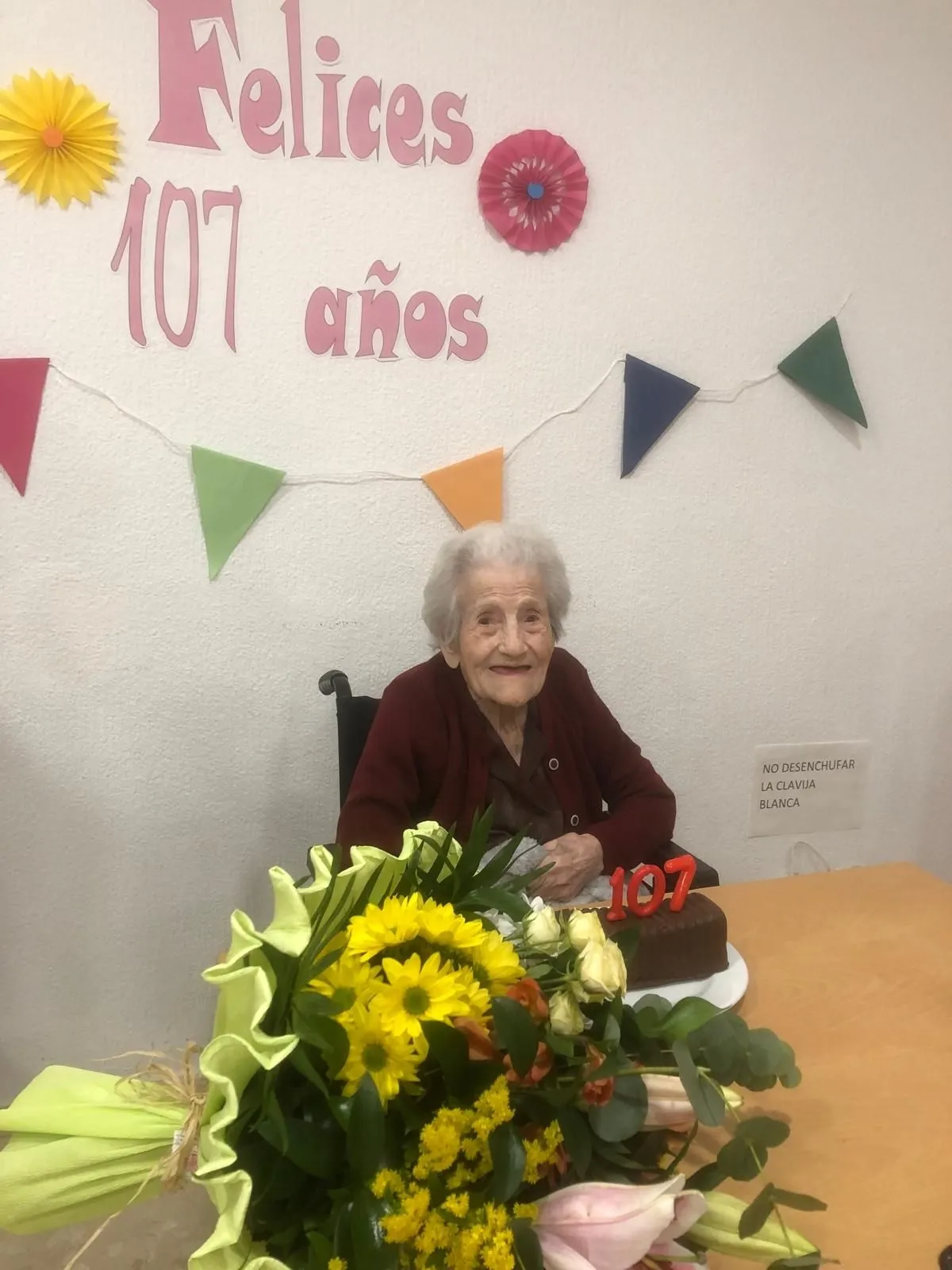María Agustina Vicente celebra su 107 cumpleaños en la residencia de Santa Marta