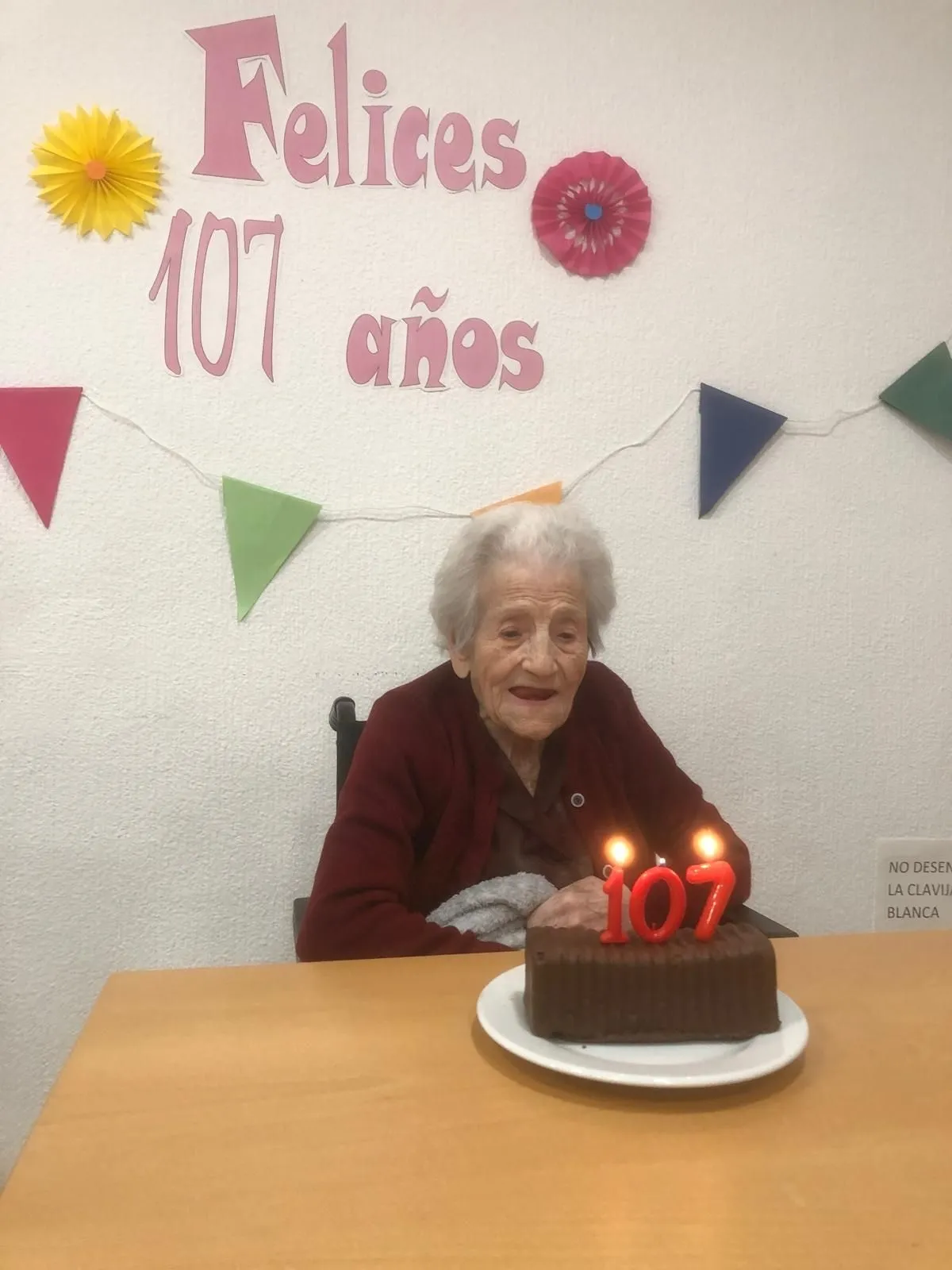 María Agustina Vicente celebra su 107 cumpleaños en la residencia de Santa Marta