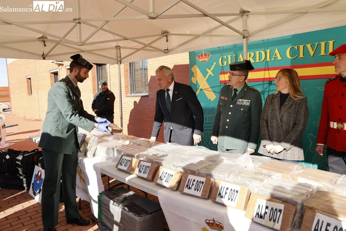 Desmantelada la mayor operación antidroga intervenida en Salamanca: más de 600 kilos de cocaína y tres personas detenidas | FOTOS: David Sañudo 