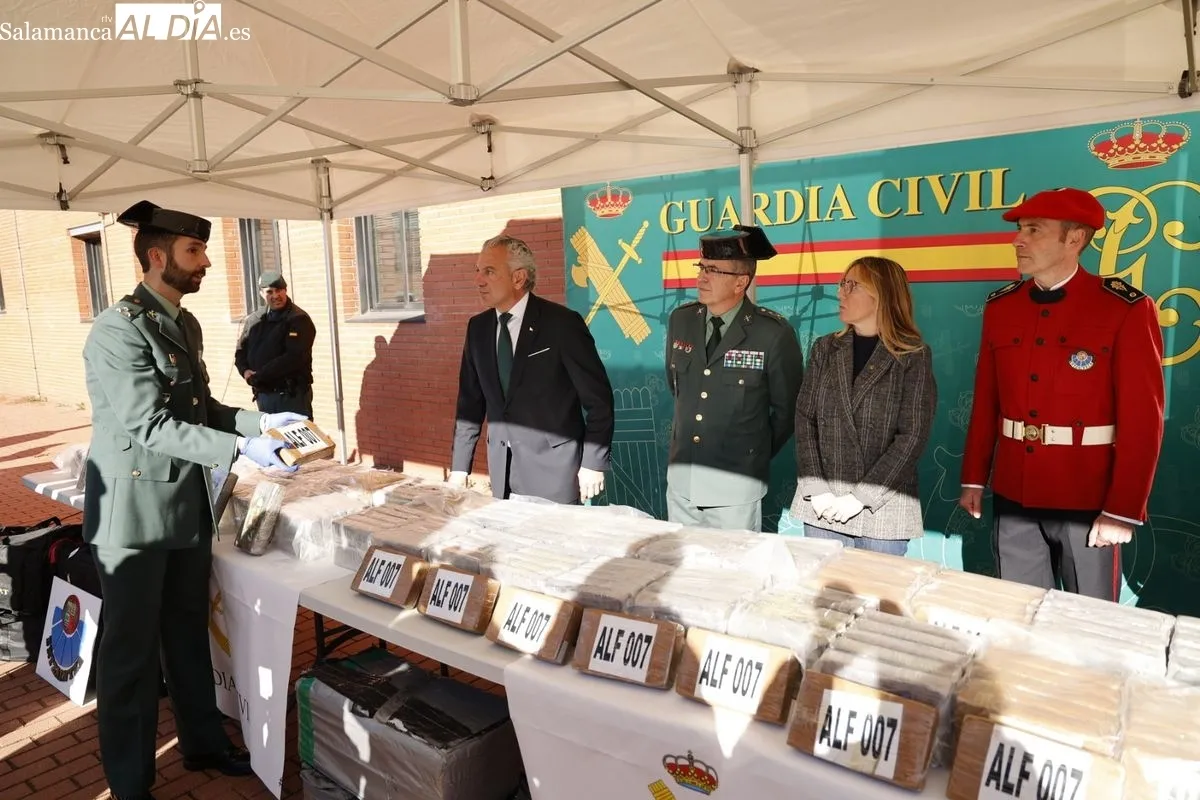 Desmantelada la mayor operación antidroga intervenida en Salamanca: más de 600 kilos de cocaína y tres personas detenidas | FOTOS: David Sañudo 