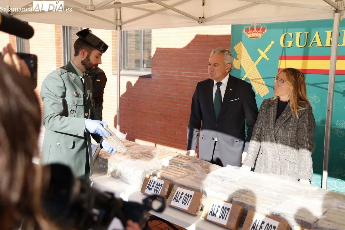 Desmantelada la mayor operación antidroga intervenida en Salamanca: más de 600 kilos de cocaína y tres personas detenidas | FOTOS: David Sañudo 