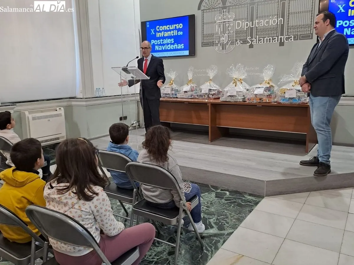Entrega de los premios del Concurso de Postales Navideñas en el Palacio de la Salina de Salamanca. Foto de Víctor Jiménez