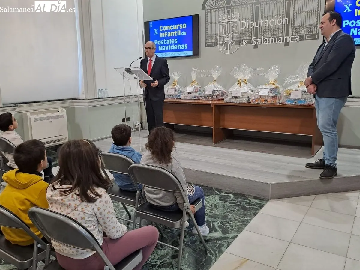 Entrega de los premios del Concurso de Postales Navideñas en el Palacio de la Salina de Salamanca. Foto de Víctor Jiménez