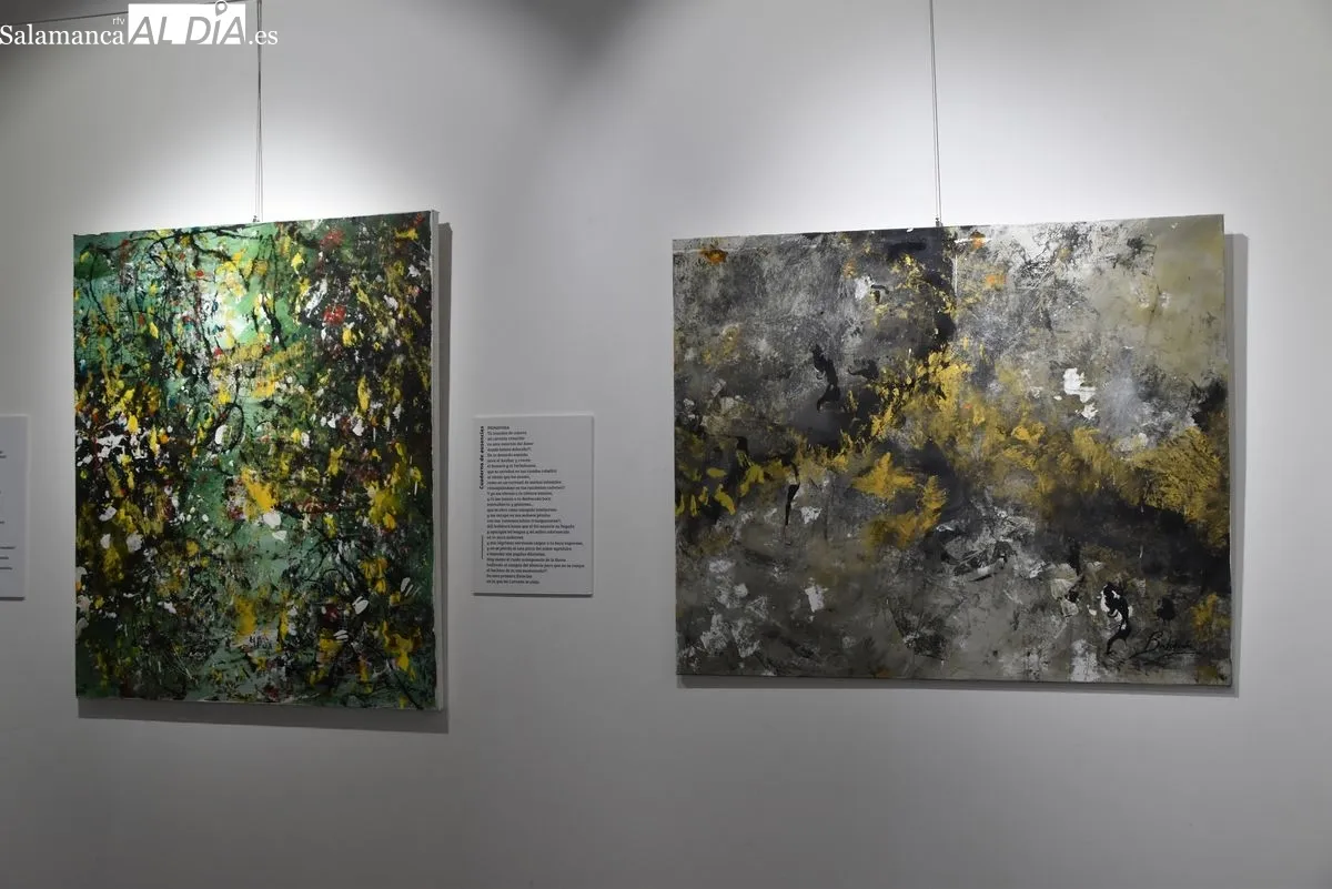Exposición 'Pinceles y Palabras' en el Casino de Salamanca. Foto de Miguel Hernández