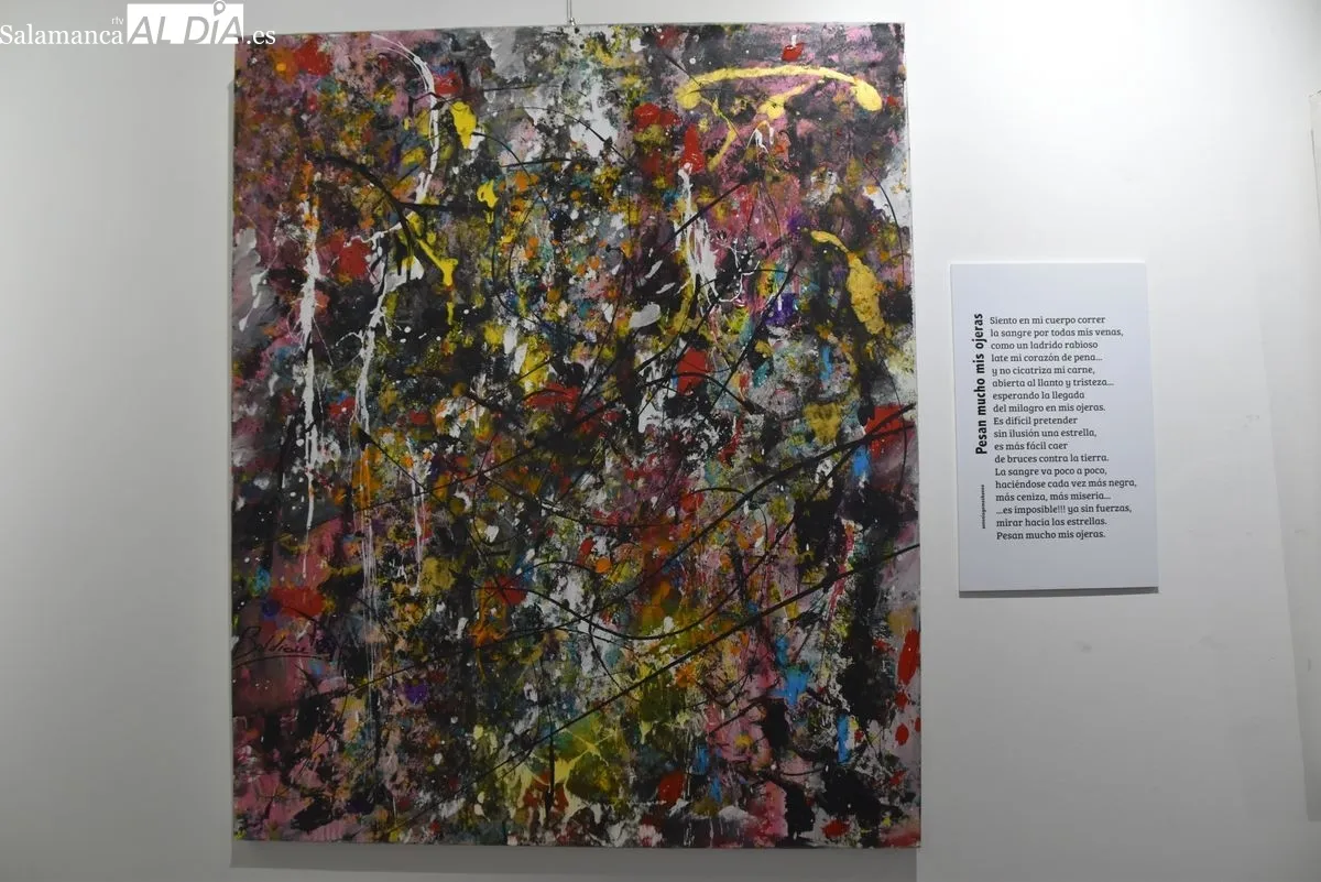 Exposición 'Pinceles y Palabras' en el Casino de Salamanca. Foto de Miguel Hernández