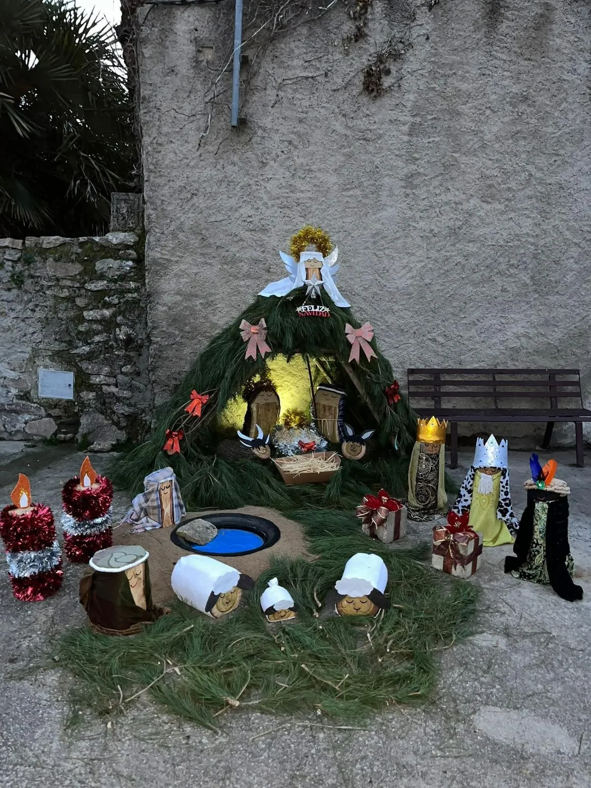 Belén realizado por un grupo de vecinos del Gejo