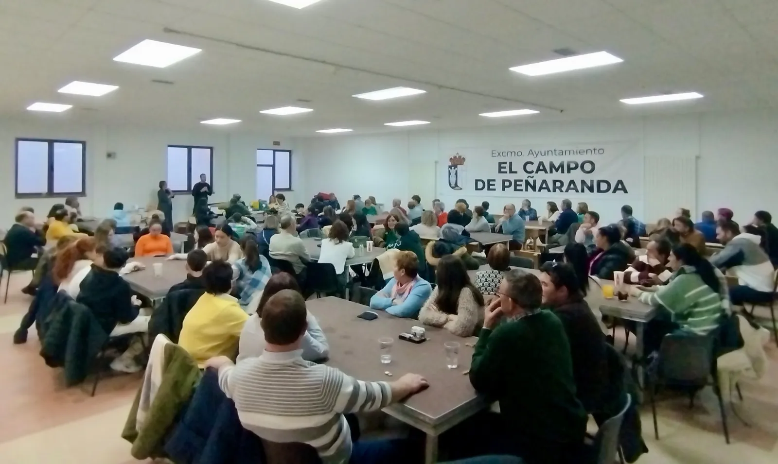 El Campo de Peñaranda celebraba este domingo un Bingo solidario. Foto X Ayto