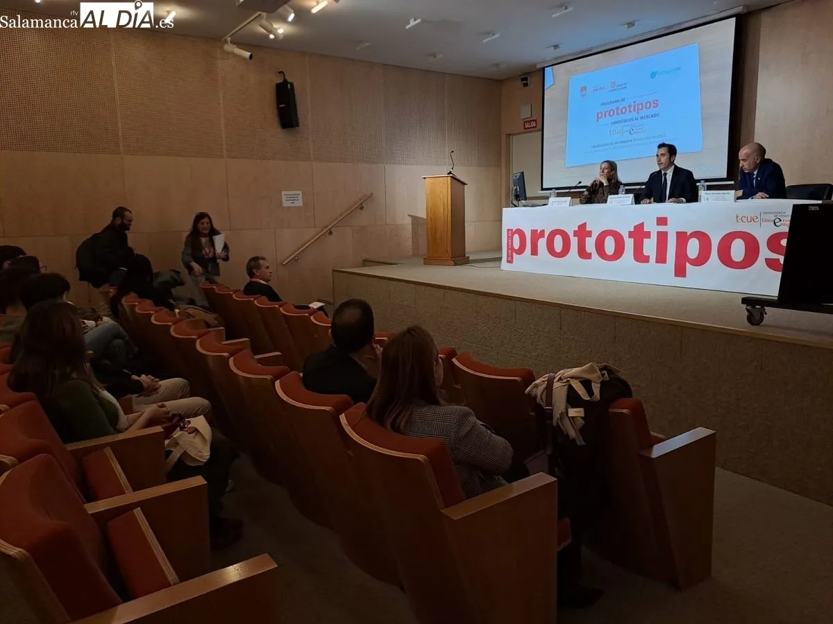 Presentación en Fonseca de la nueva edición del Programa de Prototipos Orientados al Mercado de la USAL. Foto de Víctor Jiménez