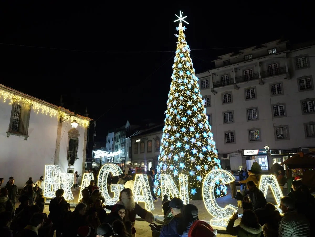 Abeto de Navidad en Bragança (Portugal) 