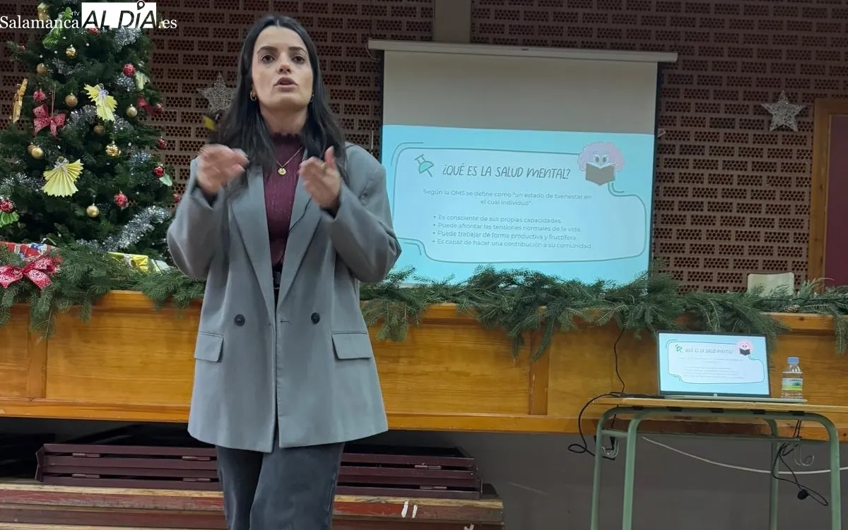 Ponencia sobre salud mental impartida por Raquel Vicente en El Cubo de Don Sancho 