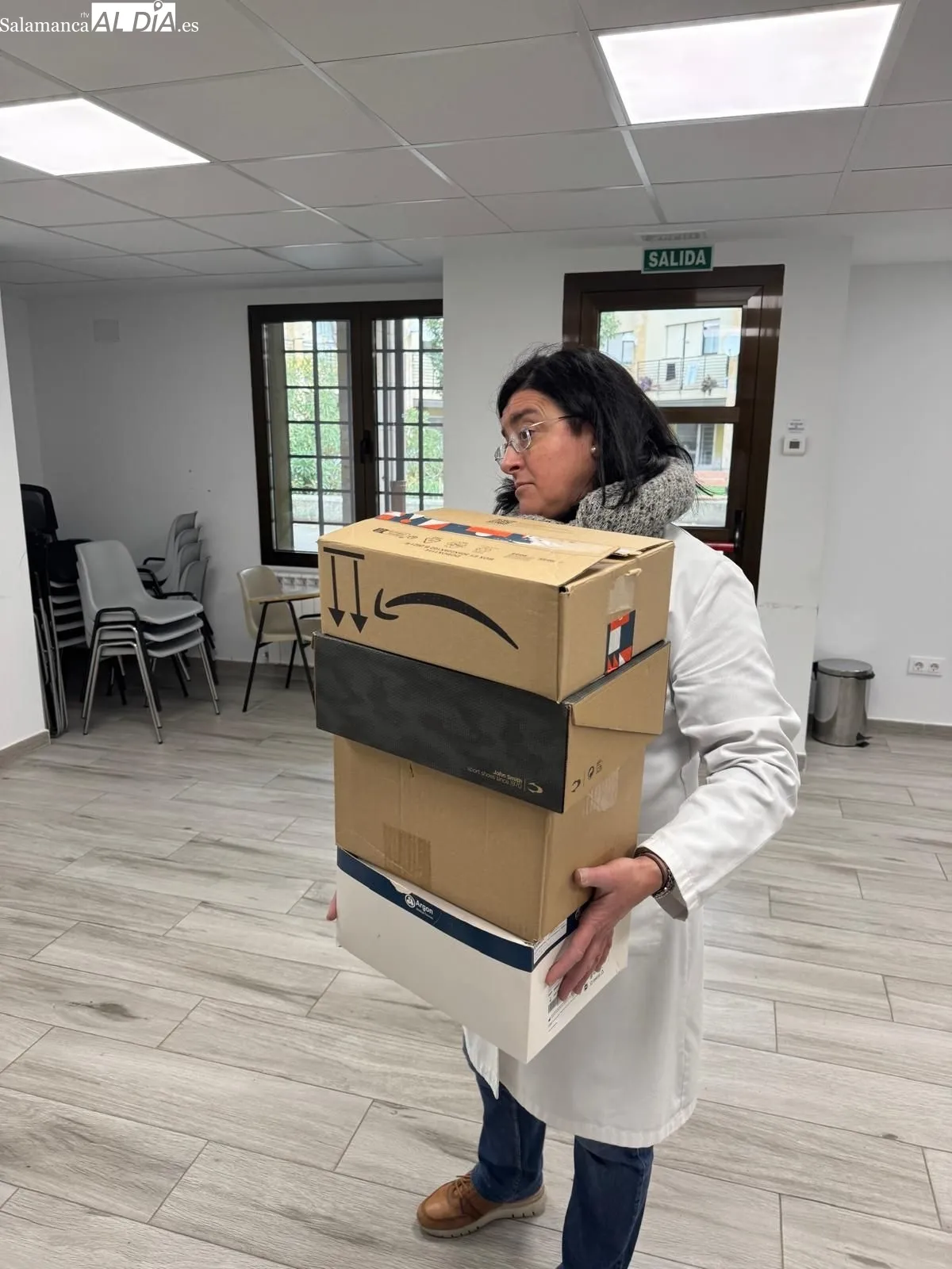 Preparativos en ASDACE con motivo de este cargamento solidario