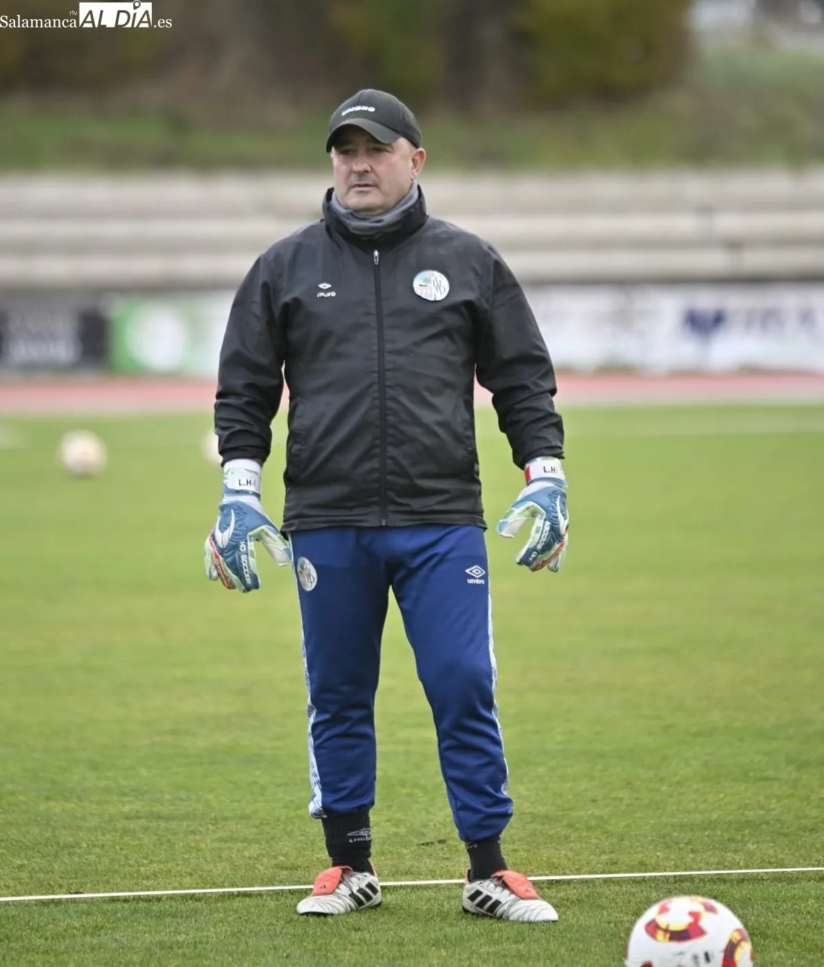 Entrenamiento del Salamanca UDS, esta mañana, en las Pistas del Helmántico