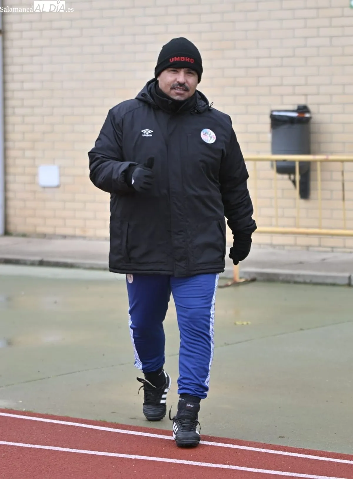 Entrenamiento del Salamanca UDS, esta mañana, en las Pistas del Helmántico