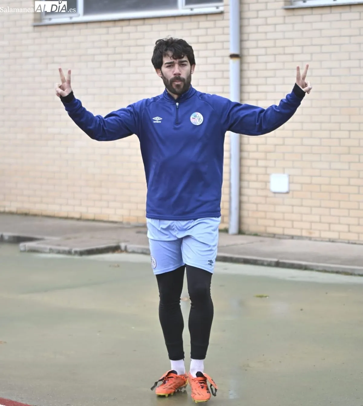 Entrenamiento del Salamanca UDS, esta mañana, en las Pistas del Helmántico