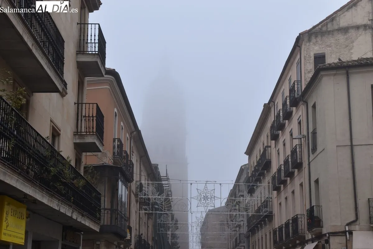 Mañana gélida, este lunes, en Salamanca capital. Foto de Vanesa Martins