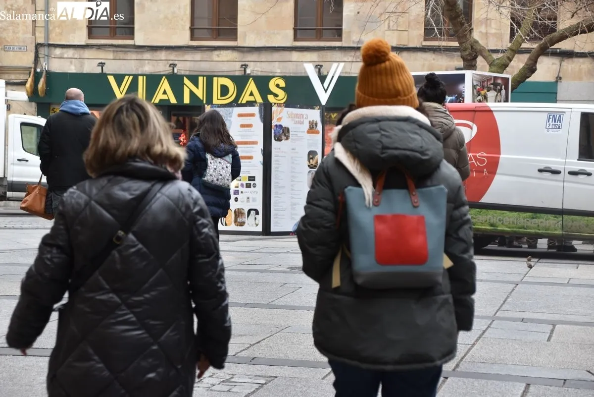 Mañana gélida, este lunes, en Salamanca capital. Foto de Vanesa Martins