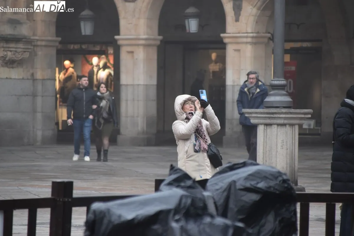 Mañana gélida, este lunes, en Salamanca capital. Foto de Vanesa Martins