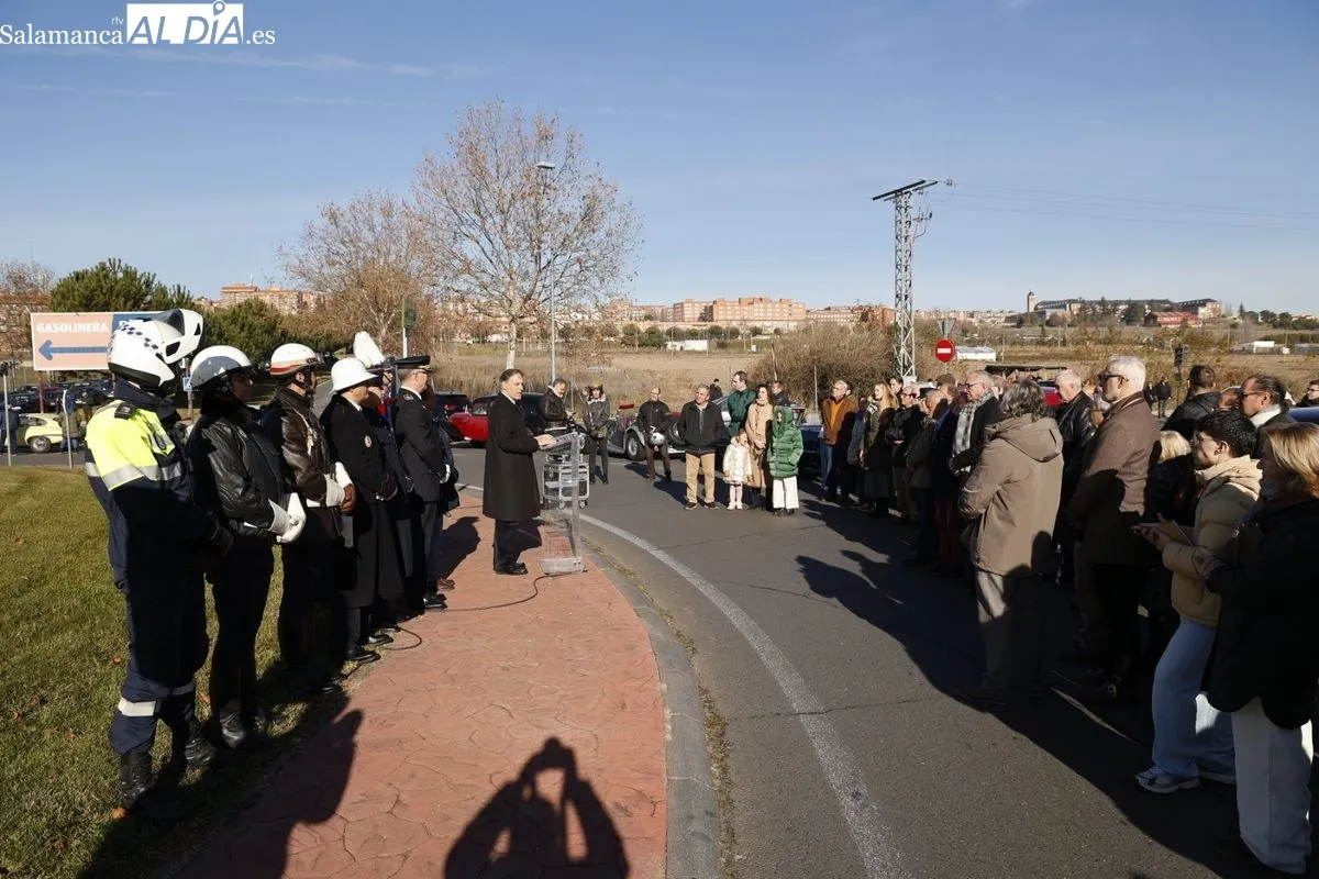 Inauguración de la glorieta dedicada en Salamanca a la Policía Local. Foto de David Sañudo