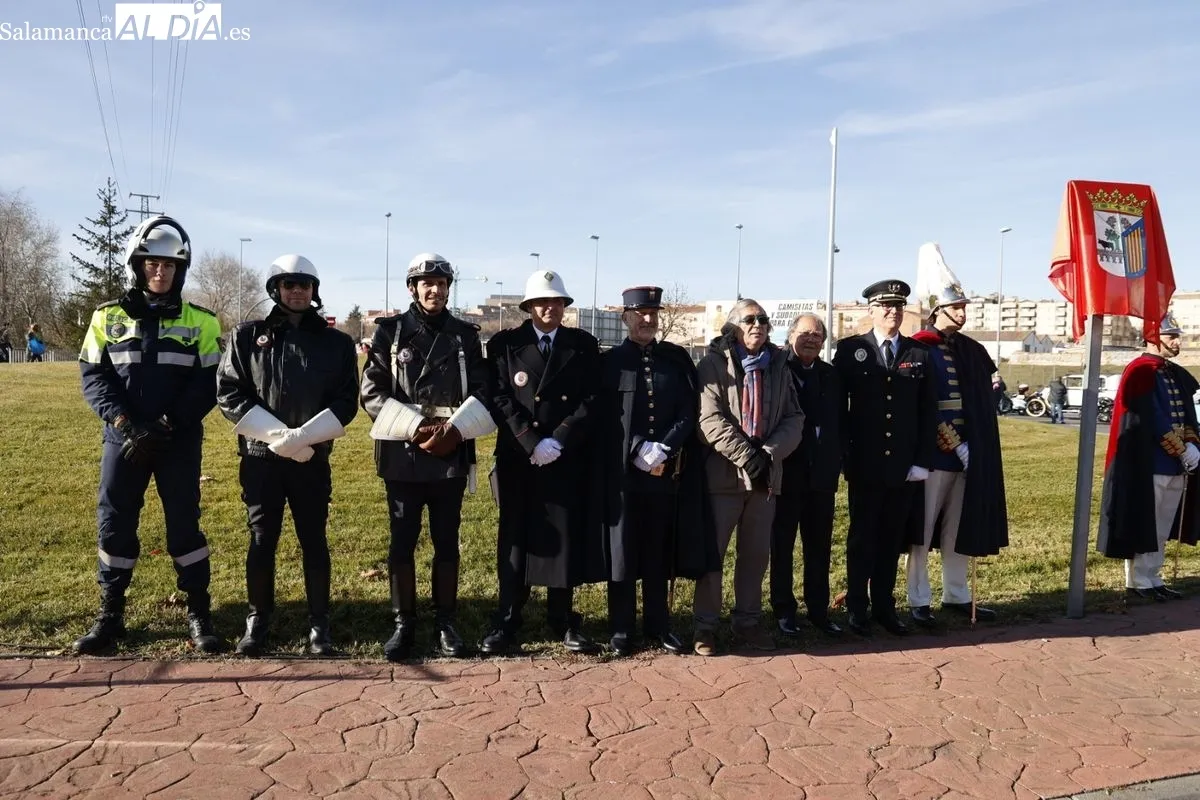 Inauguración de la glorieta dedicada en Salamanca a la Policía Local. Foto de David Sañudo