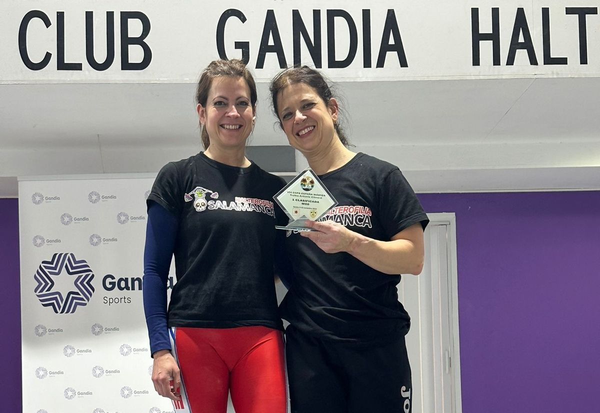 La salmantinas Marta Rincón y Elena Redondo brillan en la Copa de España Máster de halterofilia en Gandía