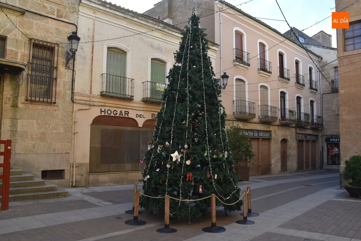 Foto 2 - Retirado el &aacute;rbol de la calle Madrid, que ha ido sufriendo sustracciones de adornos