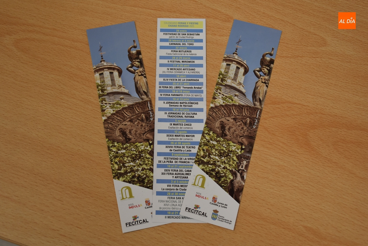 Disponibles los marcapáginas del CIT que repasan las ferias y fiestas de 2025 en Miróbriga