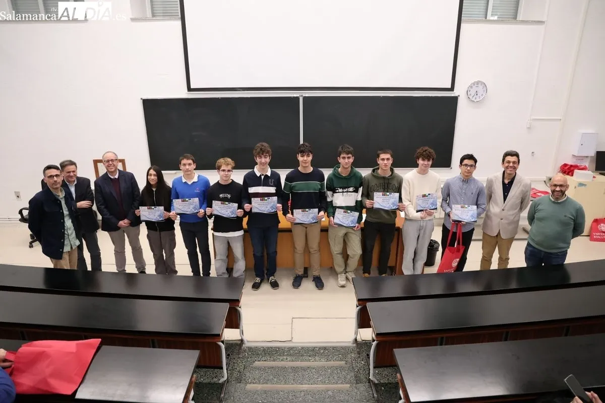Entrega de premios de la Olimpiada Matemática en la Facultad de Ciencias de la Universidad de Salamanca. Fotos: David Sañudo