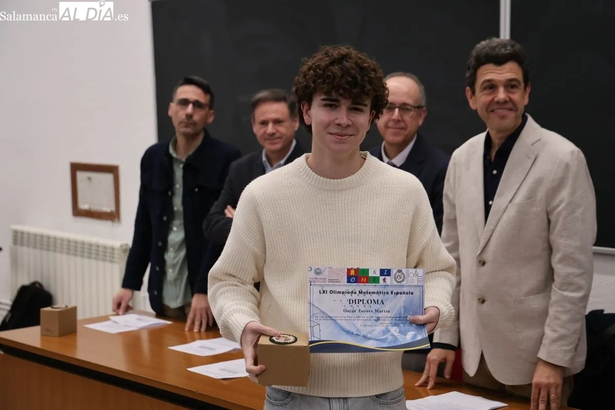 Entrega de premios de la Olimpiada Matemática en la Facultad de Ciencias de la Universidad de Salamanca. Fotos: David Sañudo